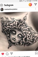 Medusa tattoo done in the inkfactory dublin. 