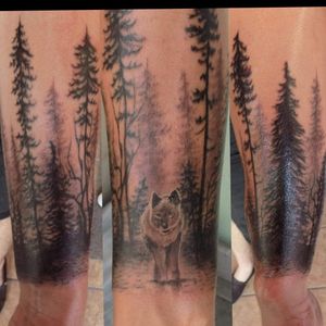 #wolftattoo #forest #passion #wood 