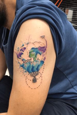 Water color baloon tattoo 0532 354 67 27 Instagram : @tattoobrothers