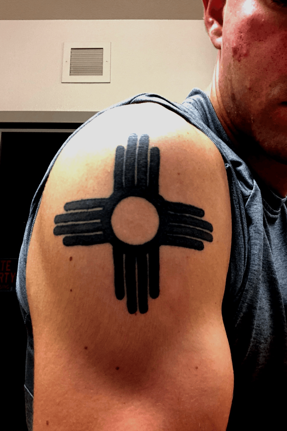RoadrunnerZia Symbol done by Jerry Fierro from Independent Ink in Silver  City New Mexico highly requested and prestigious artist based out of the  southwest  rtattoos