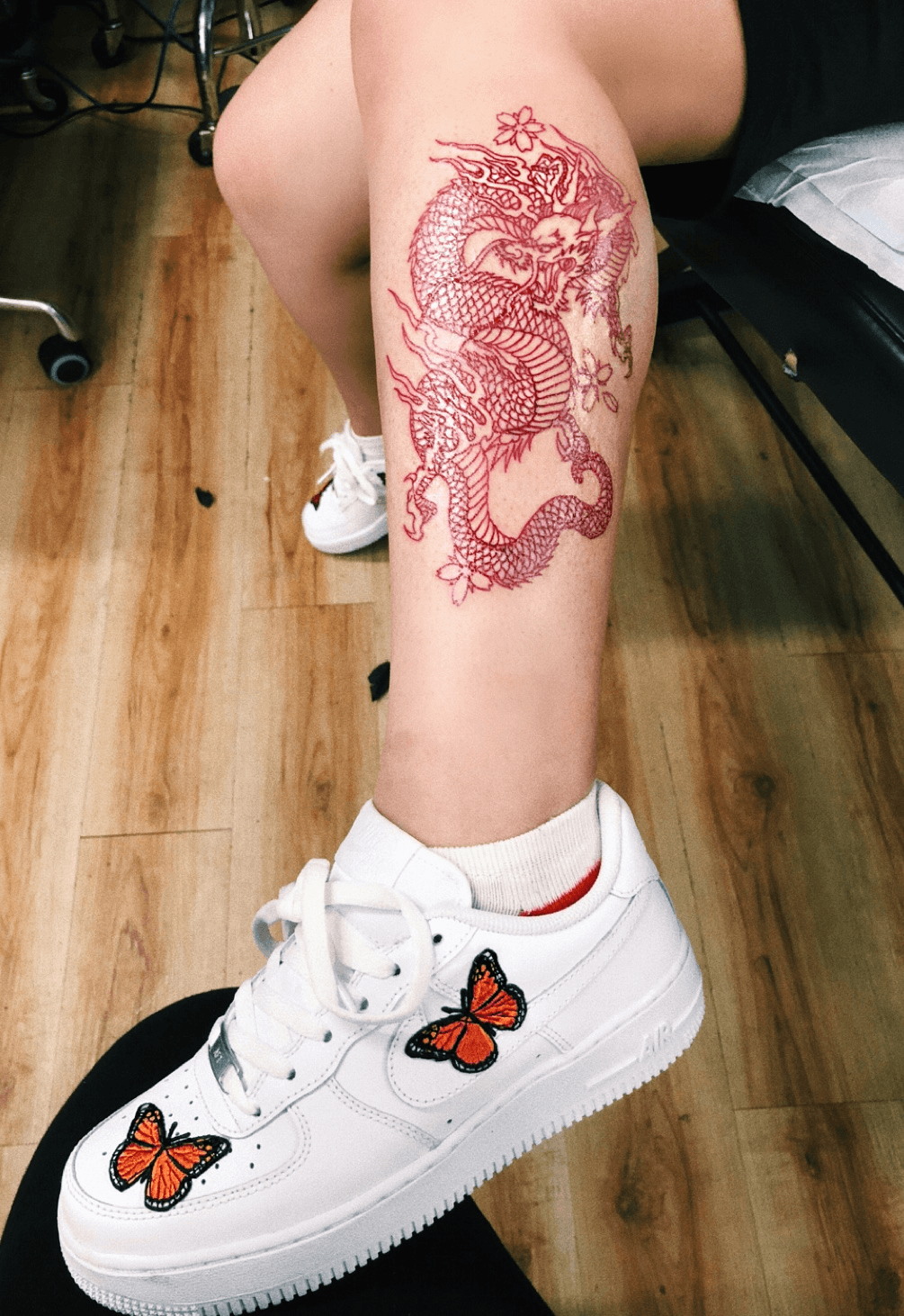Red Dragon Hip Tattoo  Tattoo Ideas and Inspiration  Dragon tattoo for  women Red ink tattoos Tattoos for women