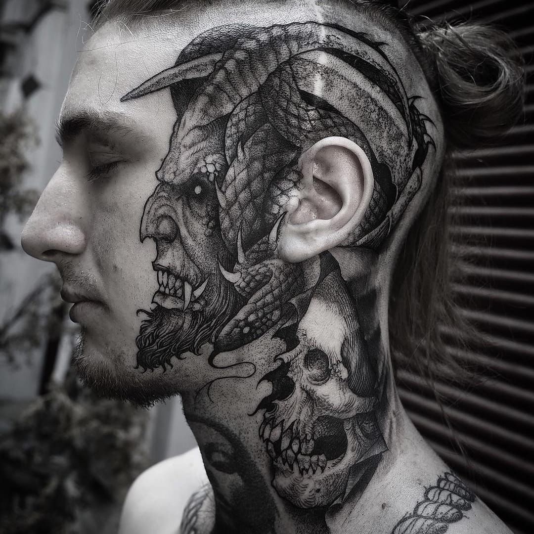 Neck Tattoos  Beautiful Art of Sketching  Neck tattoo for guys Skull  sleeve tattoos Full neck tattoos