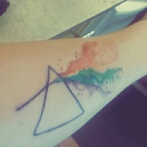 First tattoo #pinkfloyd #watercolor 