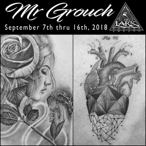 We are excited to announce that Mr Grouch will be doing a guest spot at Lark Tattoo 9/7/18-9/16/18. Book your appointment with Mr Grouch now, as he will surely fill up quickly! Call 516-794-5844 or email us for details. Check out more of his work here: https://www.larktattoo.com/long-island-team-homepage/guest-artists-westbury/#port10.....#bng #bngtattoo #blackandgraytattoo #blackandgreytattoo #realismtattoo #watercolortattoo #gemetrictattoo #tattoo #tattoos #tat #tats #tatts #tatted #tattedup #tattoist #tattooed #inked #inkedup #ink #tattoooftheday #amazingink #bodyart #tattooig #tattoosofinstagram #instatats  #larktattoo #larktattoos #larktattoowestbury #westbury #longisland #NY #NewYork #usa #art