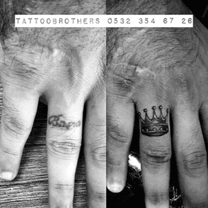 Finger tattoo cover up 0532 354 67 27 Instagram : @tattoobrothers