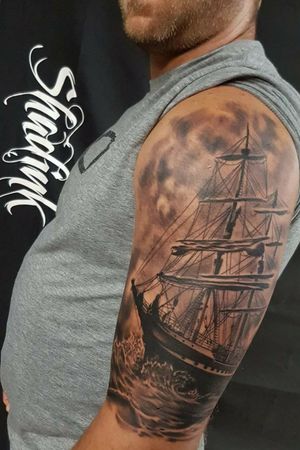Tattoo done by the owner of Steff Tattoo shop in Campbellton Nb. #sponsoredbyshadink Stéphane lagacé has over 20 years of experience in the tattooing industry. 16 of those years being non-stop busy days at his shop, Steff Tattoo on Roseberry street. People from all over flock to Steff`s door for the quality service, and the awesome atmosphere. He always infuses his style with what the customer wants, which never leaves them unsatisfied! Did you know, that a tattoo ink company (Shadink) reached out to him as a sponsor after being awed by his work! 
