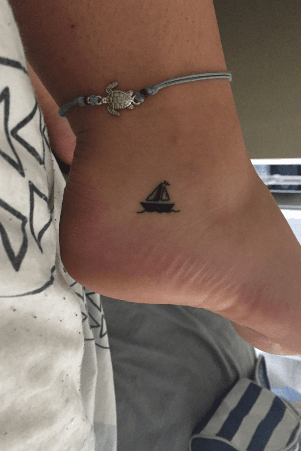 Minimal Tattoos in 2023  Boat tattoo Sailboat tattoo Minimal tattoo