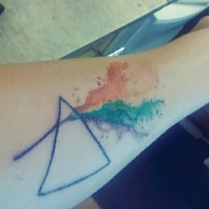 First tattoo #pinkfloyd #watercolor