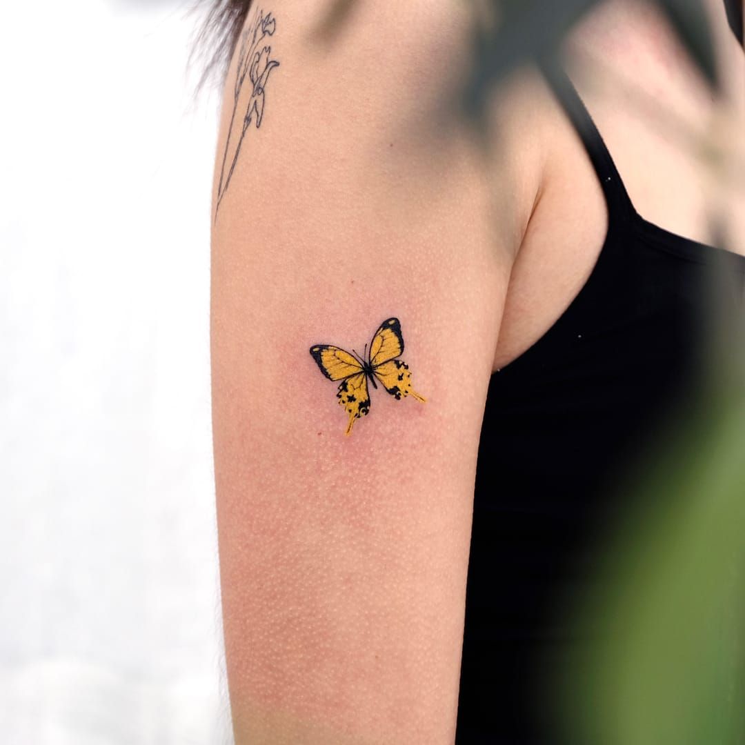 watercolor monarch butterfly tattoo