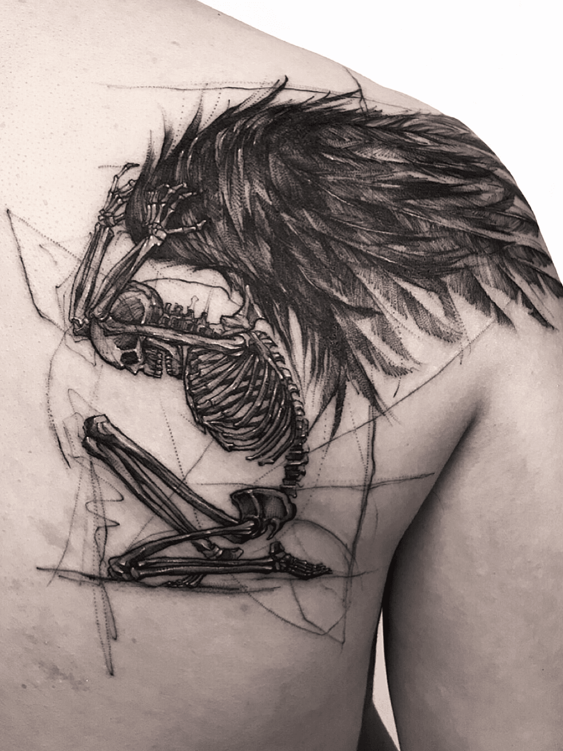 Top 70 skeleton wings tattoo super hot  incdgdbentre