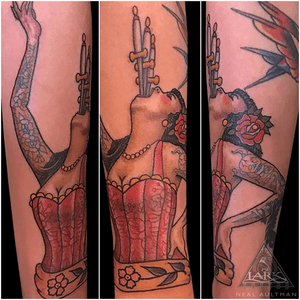 Tattoo by Lark Tattoo artist Neal Aultman.See more of Neal's work here: http://www.larktattoo.com/long-island-team-homepage/neal-aultman/.. . . .#circus #circustattoo #swordswallower #swordswallowertattoo #colortattoo #traditionaltattoo #sideshow #sideshowtattoo #tattooswithtattoos #swordswallowing #swordswallowingtattoo #tattoo #tattoos #tat #tats #tatts #tatted #tattedup #tattoist #tattooed #inked #inkedup #ink #tattoooftheday #amazingink #bodyart #tattooig #tattoosofinstagram #instatats  #larktattoo #larktattoos #larktattoowestbury #westbury #longisland #NY #NewYork #usa #art