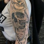 Skull and roses healed 6 months. Ongoing project