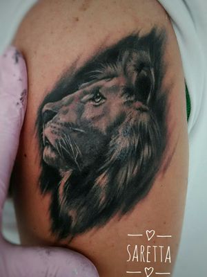 #sarettattoo #liontattoo #realistictattoo 