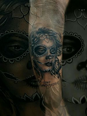 #catrina #diadelosmuertos #tattoooftheday #portrait #blackandgrey #realistic #tattoodoapp #malditoduende #followme on Instagram !