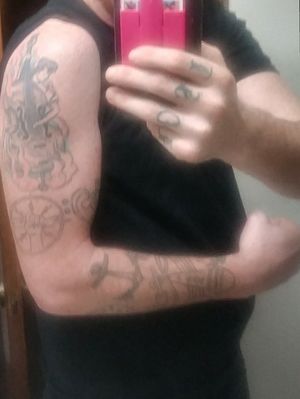 Just a few. Left arm mostly all music