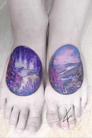 Ten little piggies..😂@lina.sofia.isaksson asked me to do these little watercolour designs depicting each of her maternal and paternal landscapes 💖Challenge accepted 🤩Not only was this a dream project, Lina is also such a sweety to hang out with and handled my torturing of her feet for hours like it didnt botheres her at all 💪💪💪👏🙏💖🤩..#tattoo #idea #design #watercolor #watercolortattoo #creativity #creative #paint  #painting #color #fun #dream #nature #flower #flowers #beach #ocean #sea #mountains #sky #feminine #art #peace #tranquility #original #unique #personal #family #memories #childhood