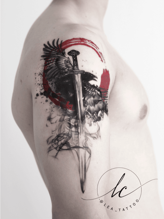 Katana tattoos the Japanese sword ideas and meaning  tattooists