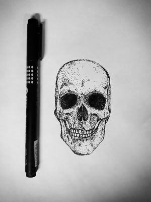 Skull! #Dotwork #puntillismo #Inkvan #Tattoo #puntillismoart #Skull #skulltattoo 