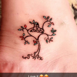 I got this with my best friend one my left foot. There’s a celtic symbol for sisters and the tree represents life. Soooo Sisters for life. We have almost 10 years of friendship 
