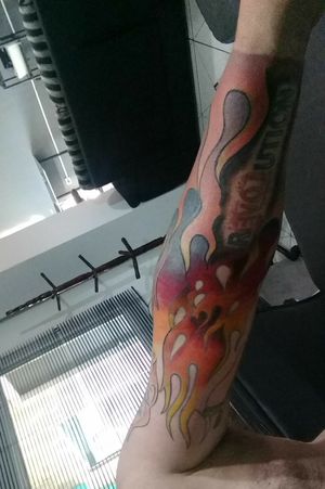 estou fechando o braço com meu brother Markinho Tattoo da Estação Sul studio.