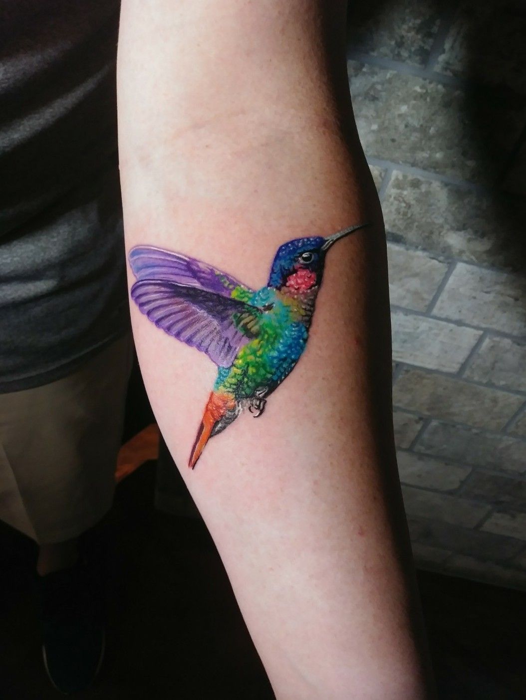 Realistic Hummingbird Tattoo  1322 Tattoo Studio Queens Pa  Flickr