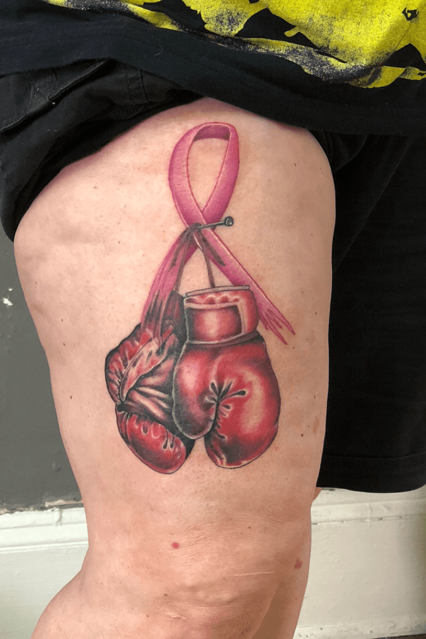 girly boxing gloves tattoo