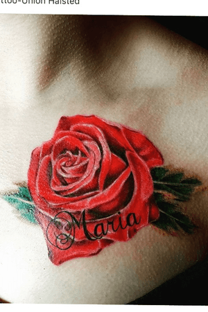 Chest piece, Rose. #rose #red  #petals #beautiful #womantattoo #depth 