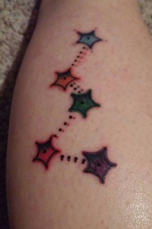 Cassiopeia meets Avengers tattoo! #constellation #infinitystones