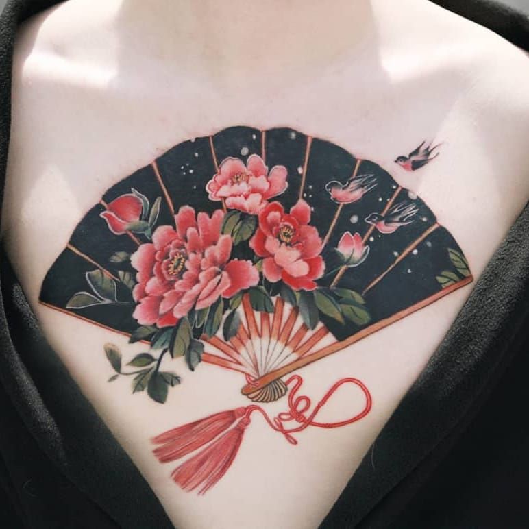 Japanese fan tattoos for Sam and  Japan Tattoo Studio  Facebook