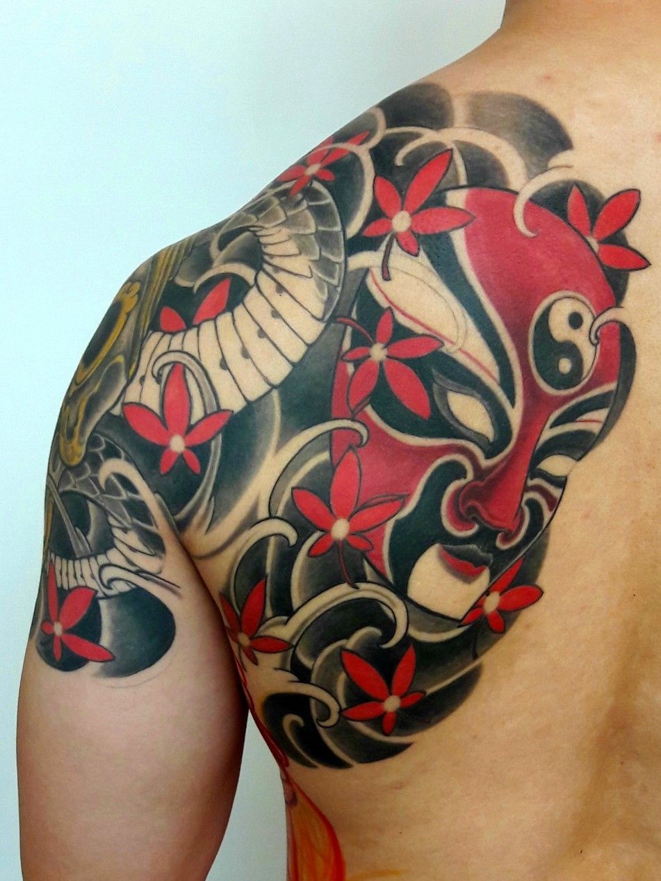 Oni Mask Tattoo Stock Photos and Images  123RF