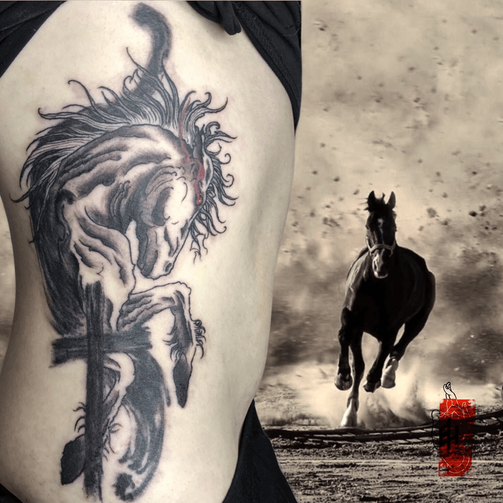Dark Ink Horse Tattoo