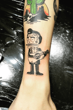 JOHNNY CASH TATTOO - @jozephdegiuli #tattoo #oldschool #oldschooltattoo 