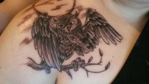 My second Tattoo - on April, 18th 2016 #owl #eule #littleowl #kleineeule #shoulder #schulter
