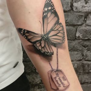 Butterfly with message