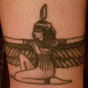 The Goddess of Truth, Balance and Justice. #Goddess #truth #balance #justice #egyptiantattoo #maat #ankletattoo #ankle #libra #wings #anklet 