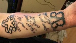 My third Tattoo - on November, 19th 2016 #BlackVeilBrides #Songtext #Nevergivein #Bandtattoo