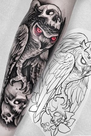 My owl tattoo by Bruno Santos 
