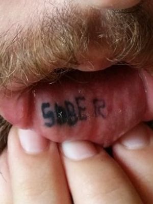 Takes a lot to get a tattoo to look this bad #sober #whatdoyouknow #ratrod #shittyhandwriting #doublemeaning
