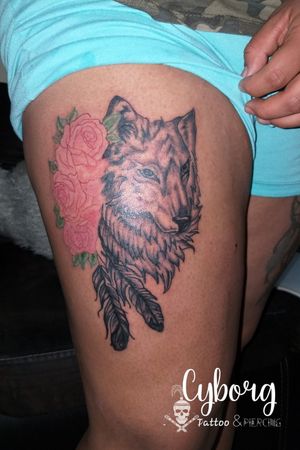 #wolftattoo #wolf  #Cyborg #Cybortatto #tattoo #ink #ink #girlswithtattoos  
