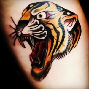 Tiger Traditional American Tatto