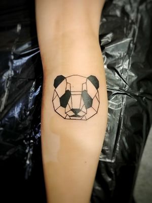 #panda #geometrical #blackwork #linework #fineline #modern #tattoodesign #design #newschool #animal