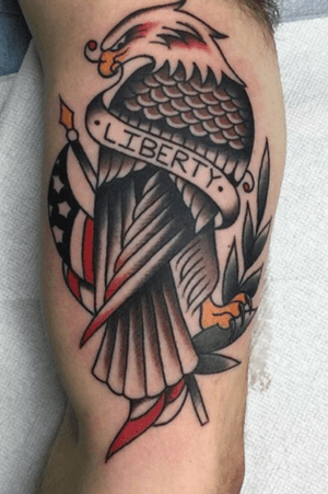 Rad #traditional eagle done by Ben Haynes at Resurrection in Austin, TX!