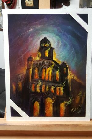 #coloresmagicos #church #fire #anticristo #surrealistic #surrealismo #tattoolife #beardsandtattoos #beardstyle #instagram @super_art81 