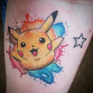 My little Pikachu on my arm by the same gorgeous lady also done in watercolour. Love it
