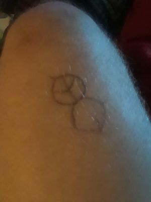 Self doneStarted stick and poke but decided. To finish later with a tat gun...