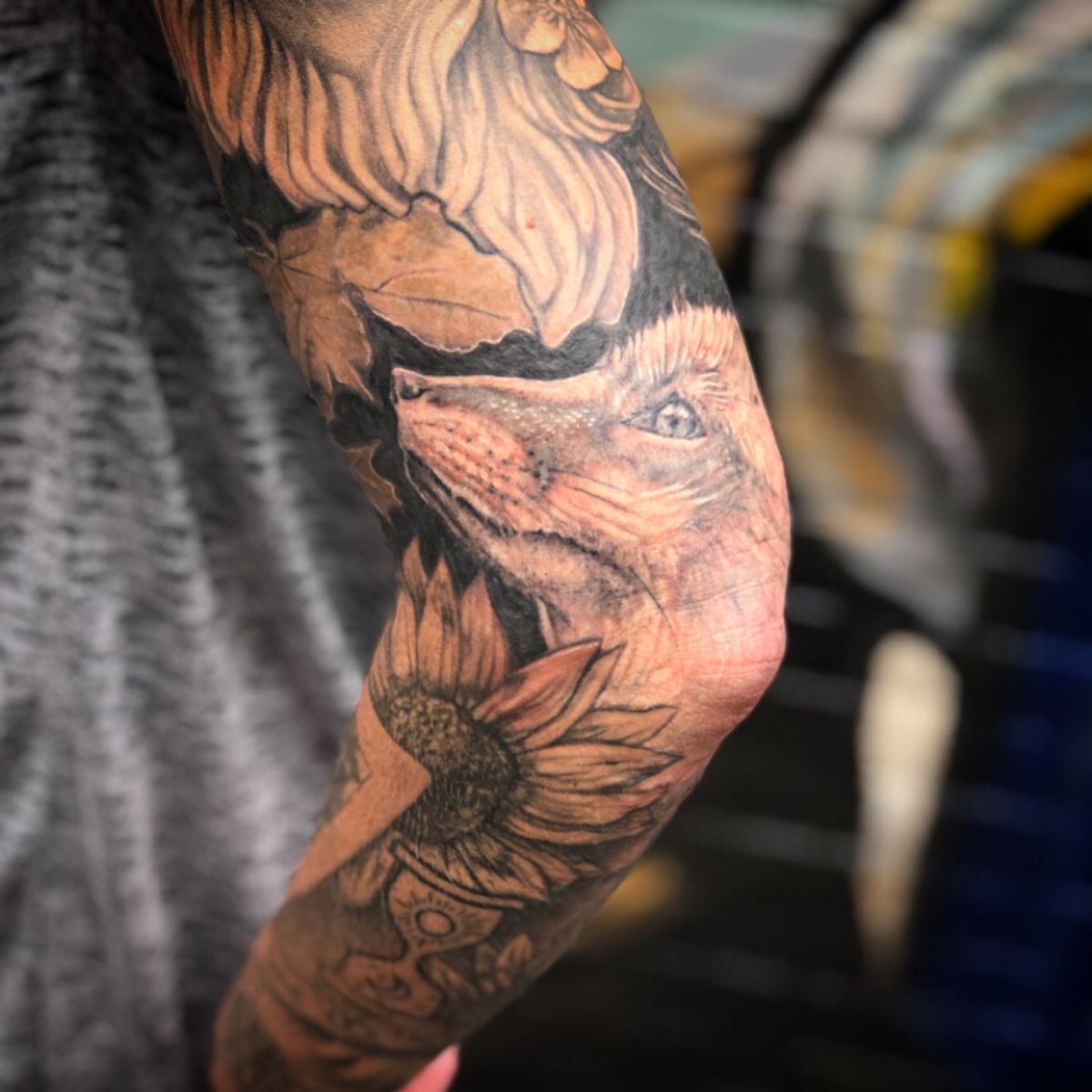 Tattoo uploaded by Peter van der Helm • Added a wolf in a sleeve ...