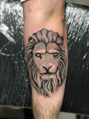 First tattoo #lion#lionhead#lionstatue