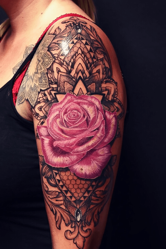 Tattoo uploaded by Ioannis • Mandala Rose design. #mandala #rose