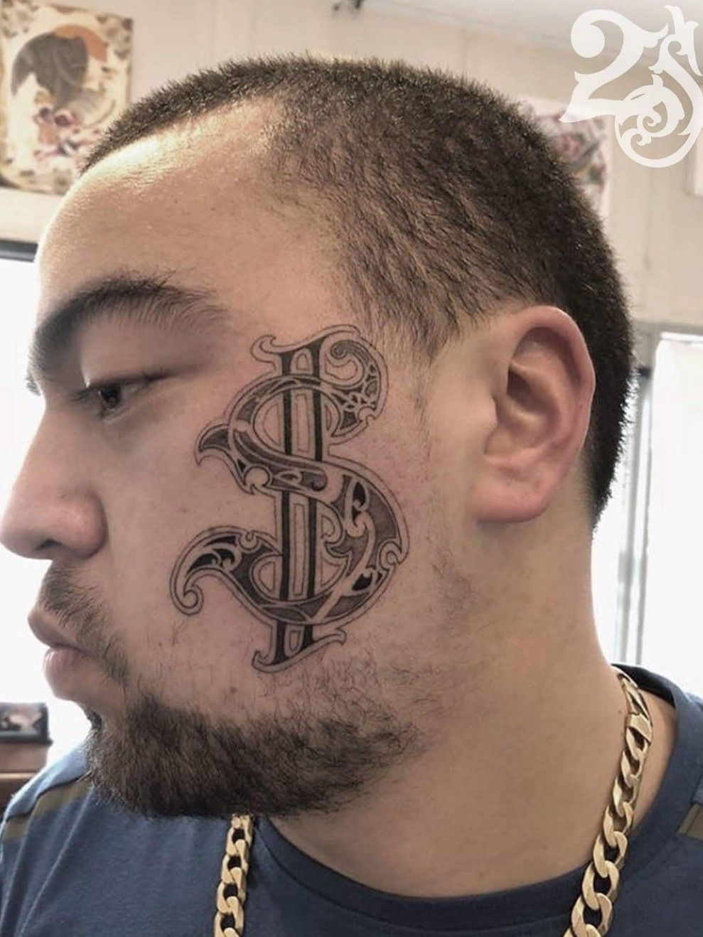 Cristian Hernandez  Money Sign anyone want a face tattoo Email me    slowdesign13 money moneysigntattoo facetattoo facetattoos  atlantatattooartist atlantaartists smalltattoo facebanger microtattoo  goldenanchortattoo goldenanchortattoos 