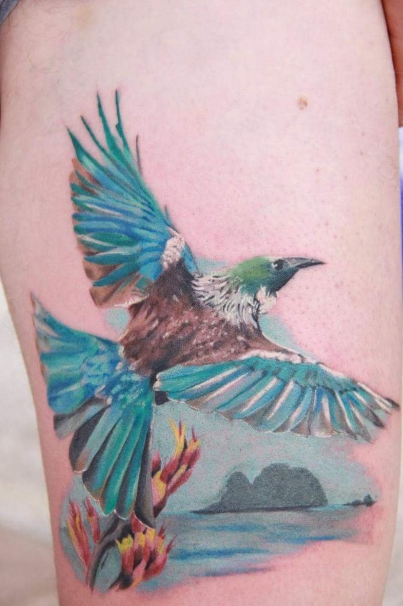 Tattoo Uploaded By Paul Collier • Tui Bird Part Of A Larger Piece In